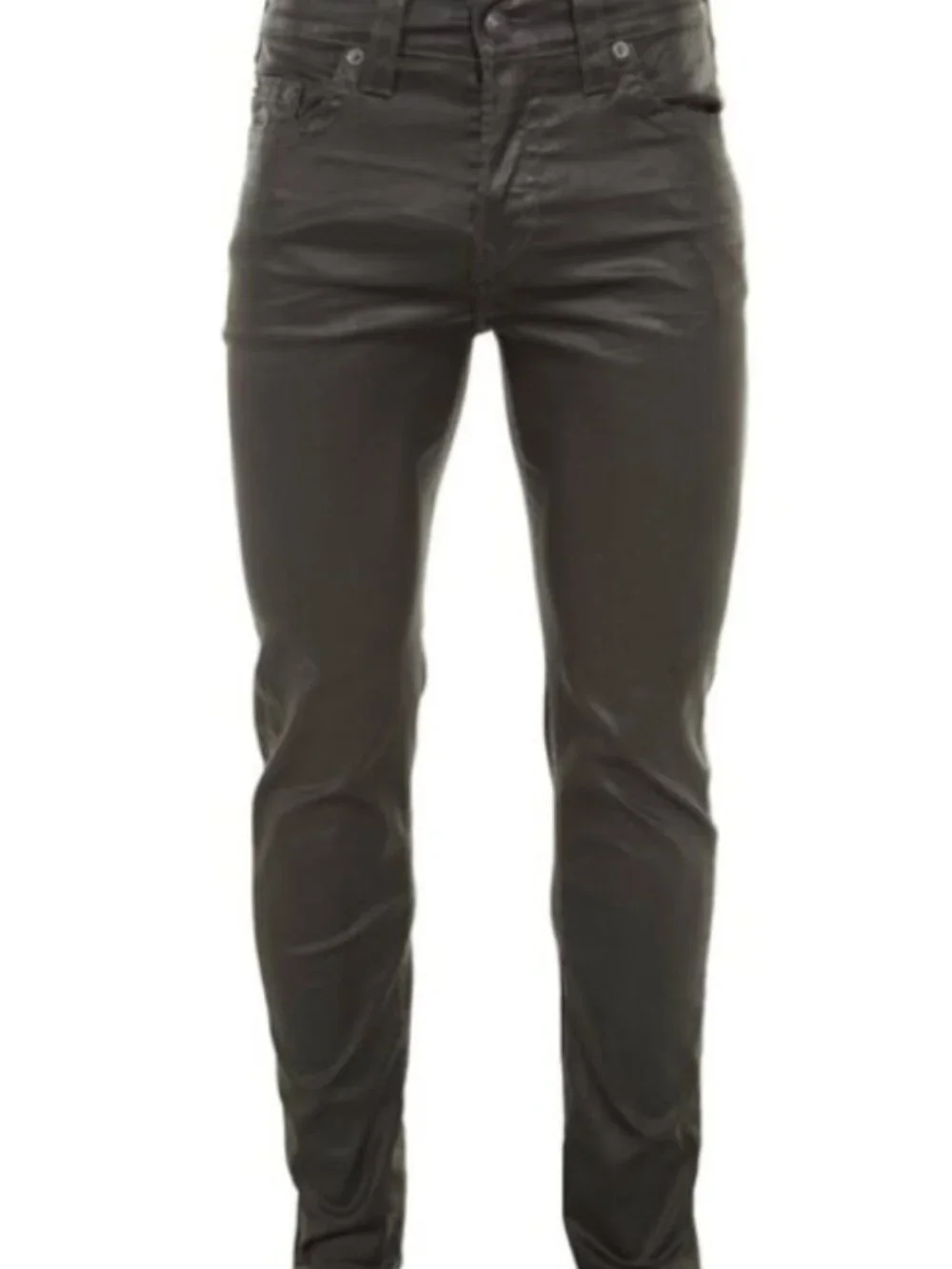 NWT True Religion Dean Relaxed Tapered Cut Leatherlike Pant Black Size 38